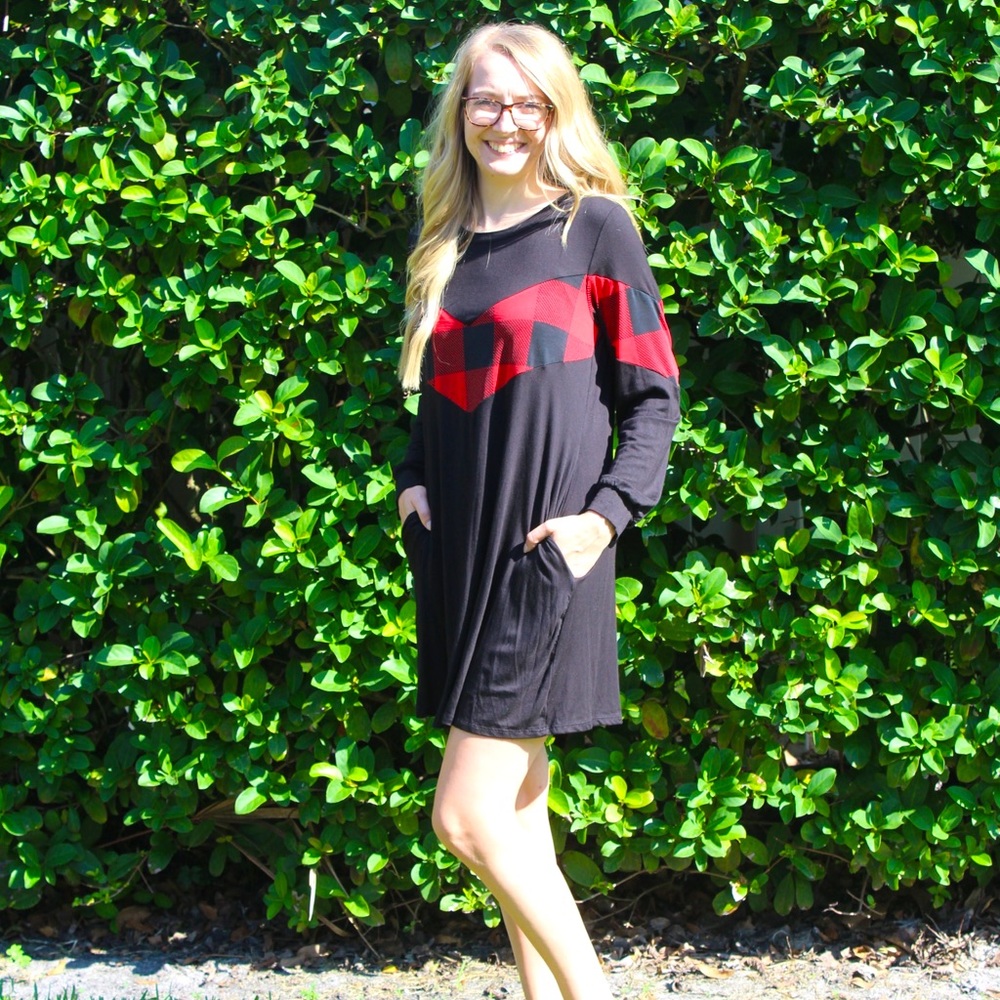 Buffalo Plaid Dress with pockets